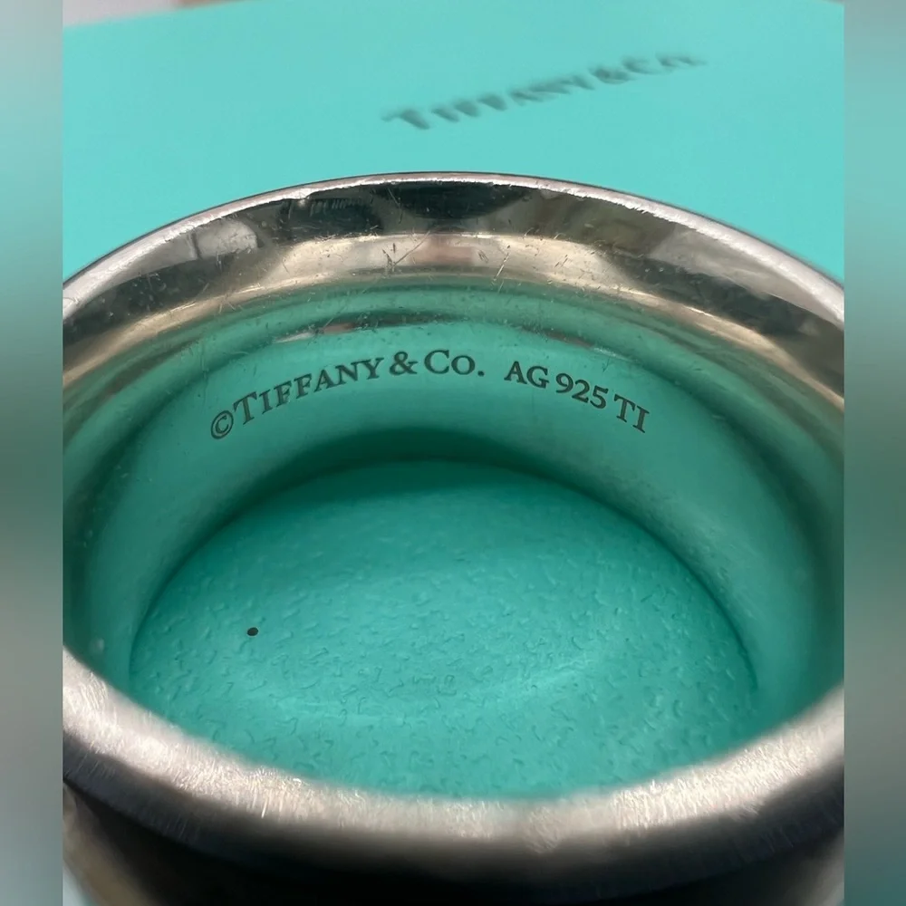 🔴Authentic Tiffany & Co. Sterling Silver and Titanium 1837 Wide Ring🔴 - Picture 8 of 8